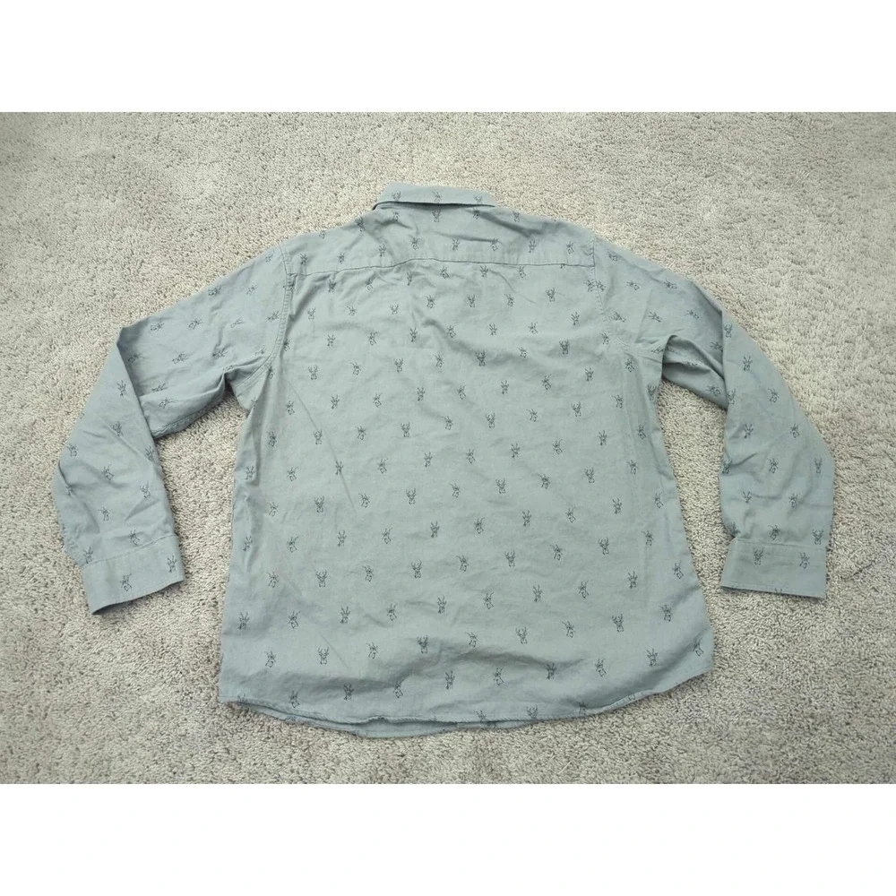 Banana Republic‎ Button Up Shirt Mens XL Animal Print Luxe Hunting Untucked Slim